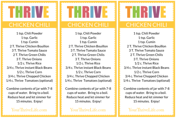 Chicken Chili Labels