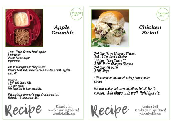 recipe booklet sample