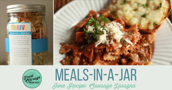 Sausage Lasagna Meal-in-a-Jar