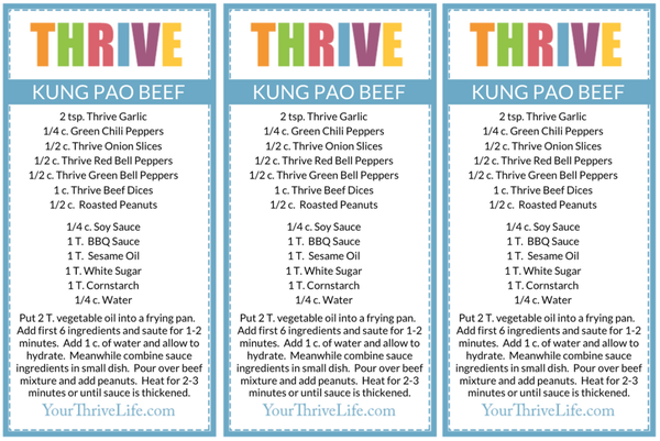 Kung Pao Beef Labels