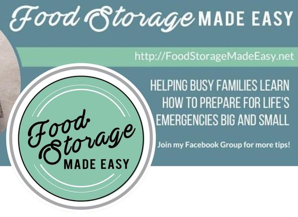 Food Storaqe Made Easy Facebook Page