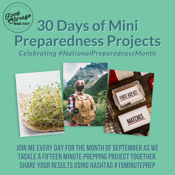 30 days of mini preparedness projects