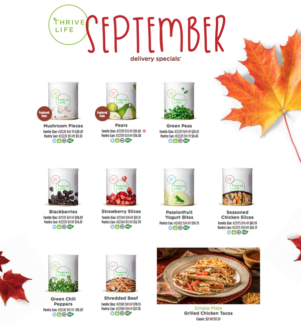 Thrive September Specials