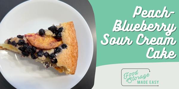 Peach-Blueberry Sour Cream Cake