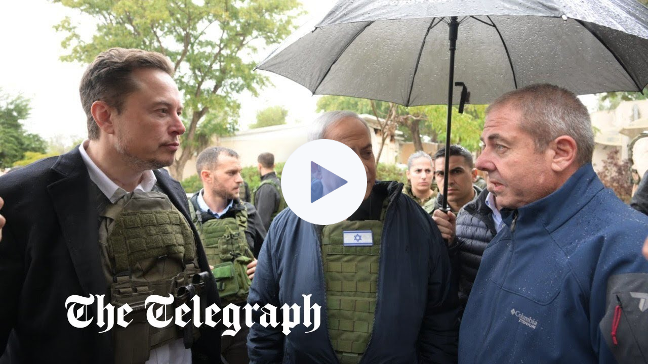 Elon Musk and Benjamin Netanyahu tour horrors of October 7 massacre at Kibbutz Kfar Aza