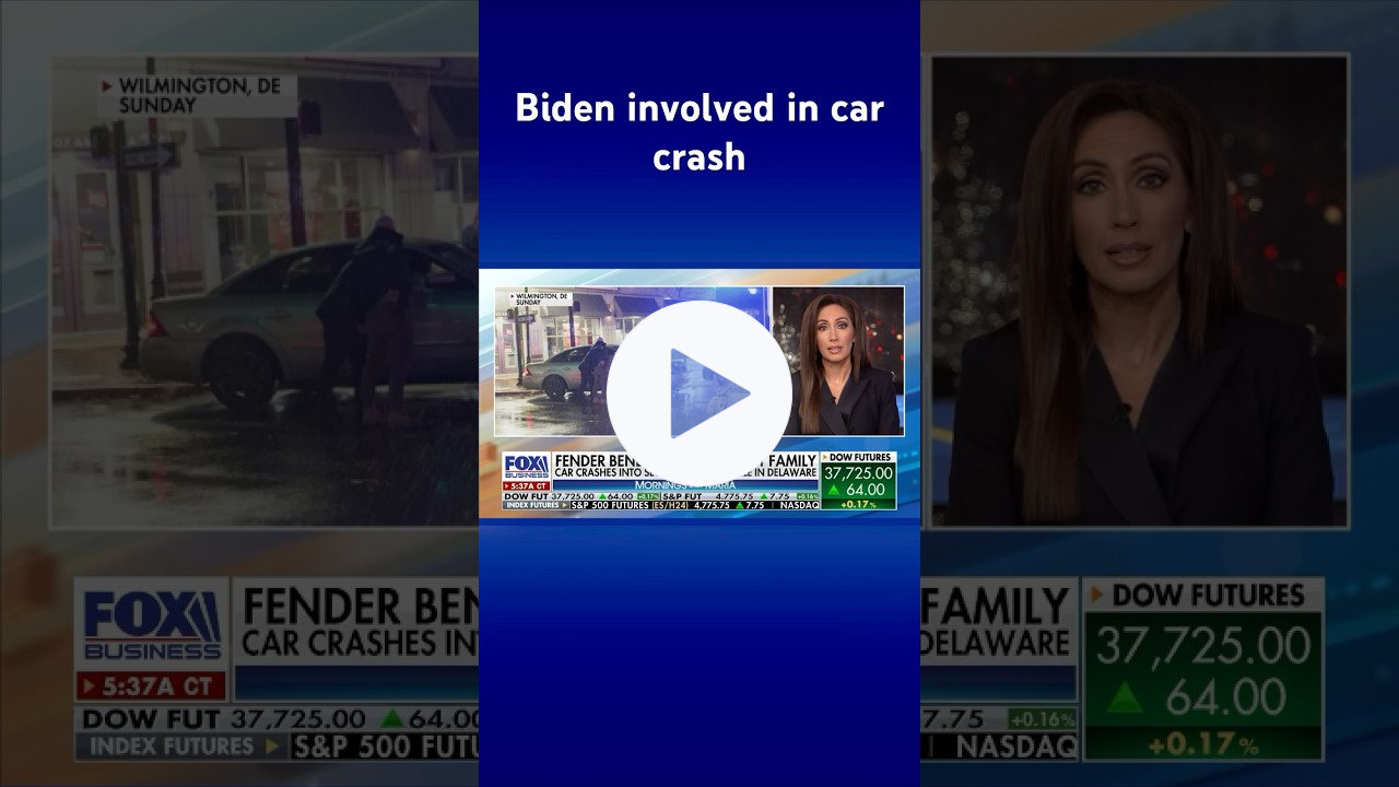Car crashes into Biden Secret Service vehicle in Delaware #shorts