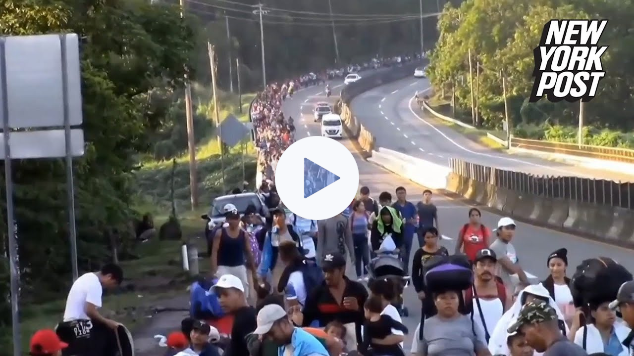 Largest migrant caravan in year heading to US - as leader mocks Biden's border policies