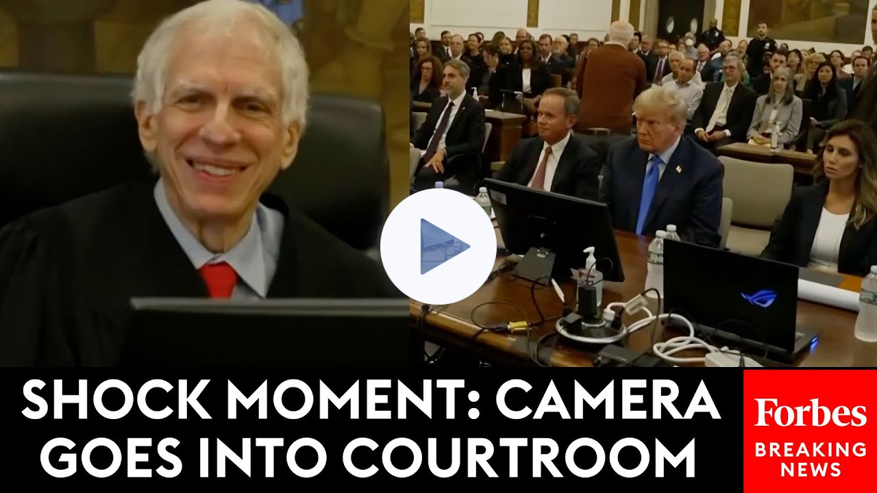 BREAKING NEWS: Camera Briefly Gets Into Trump Trial Courtroom, Judge Takes Off Glasses And Smiles
