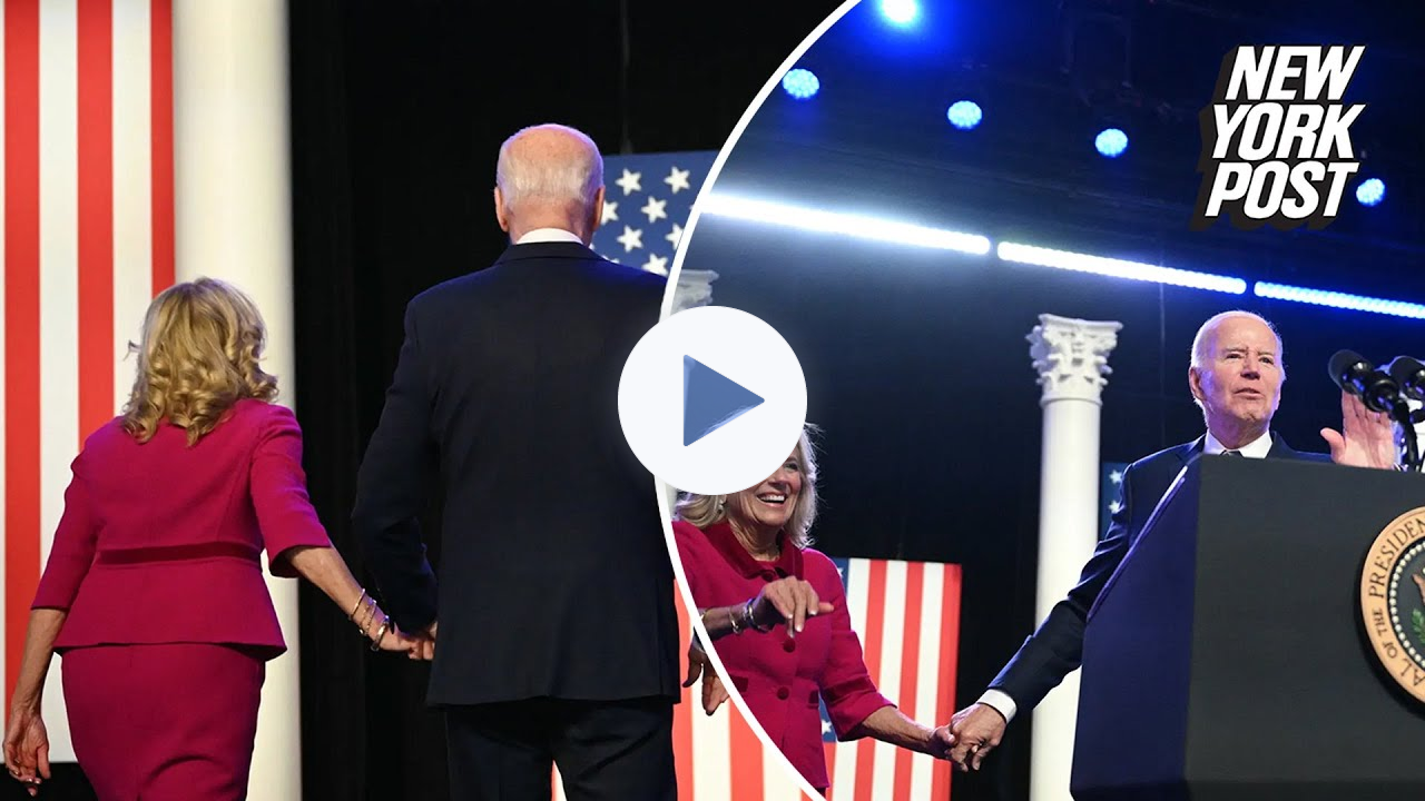 Social media mocks Biden being led offstage by first lady after Jan. 6 remarks