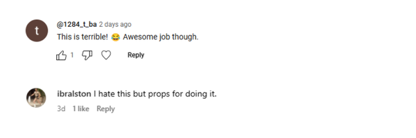 Easy Ride Comments