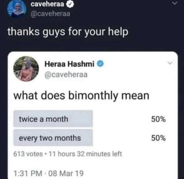 what does bimonthly mean