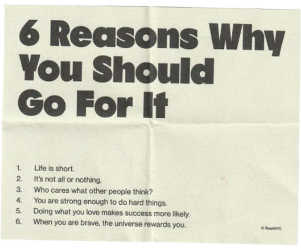 6 Reasons to go for it