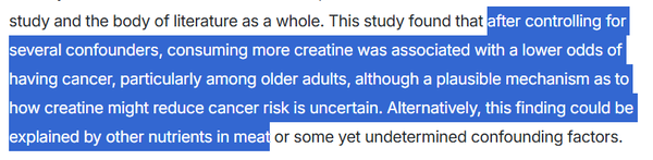 creatine and cancer