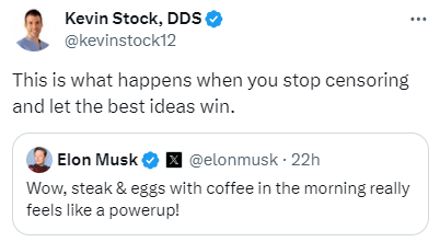 elon steak and eggs