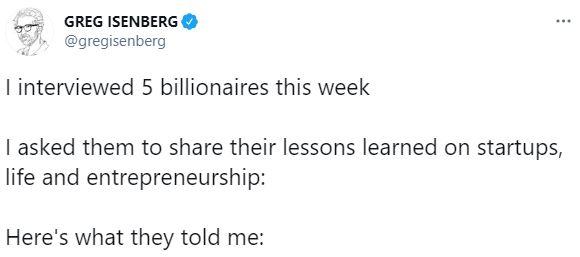 Billionaire Advice