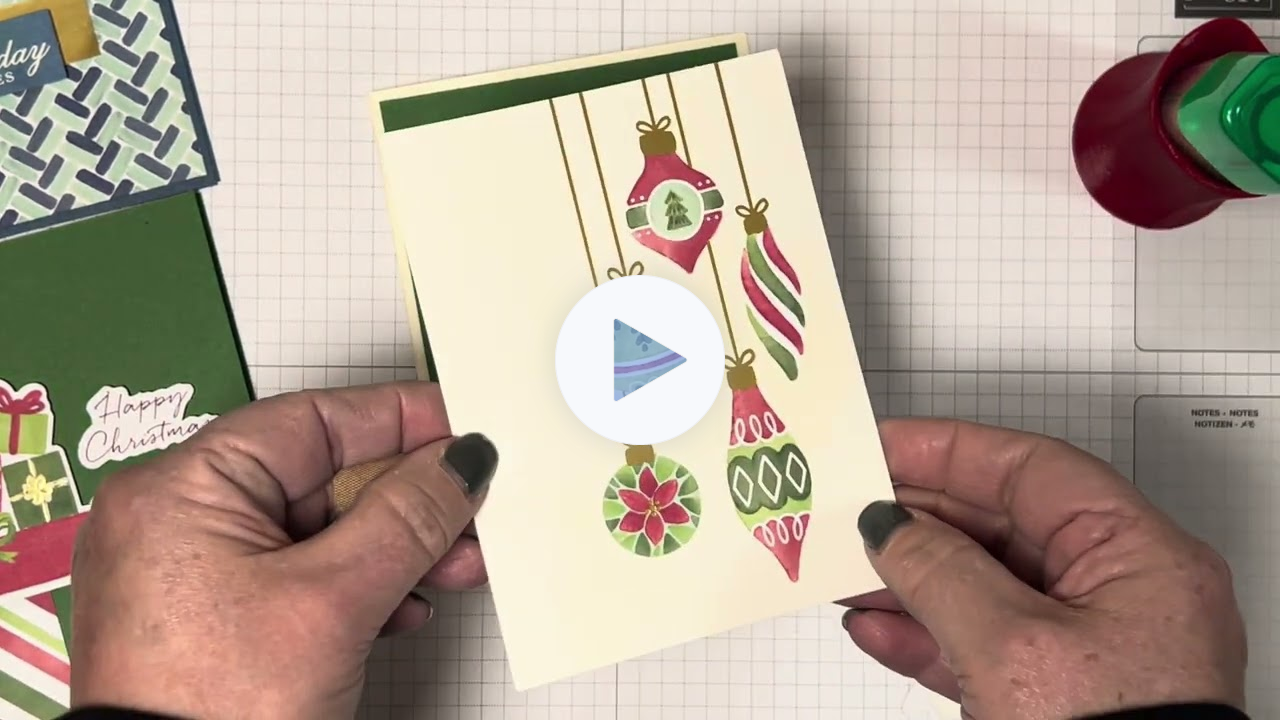 A Little Bit Festive Card Class, Day 5. More quick & easy handmade holiday cards. No stamping!