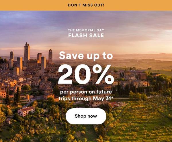 Save up to 20% Go Ahead Tours