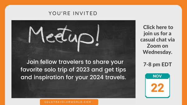 solo traveler meetup reminder