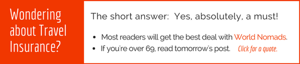 Recommended travel insurance