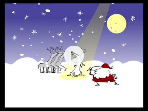White Christmas, with Santa & his Reindeer