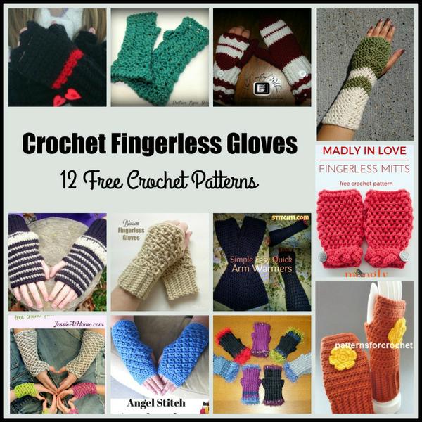 Crochet Fingerless Gloves ~ 12 FREE Crochet Patterns