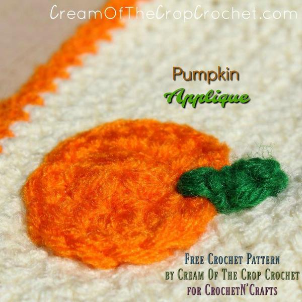 Pumpkin Applique ~ FREE Crochet Pattern