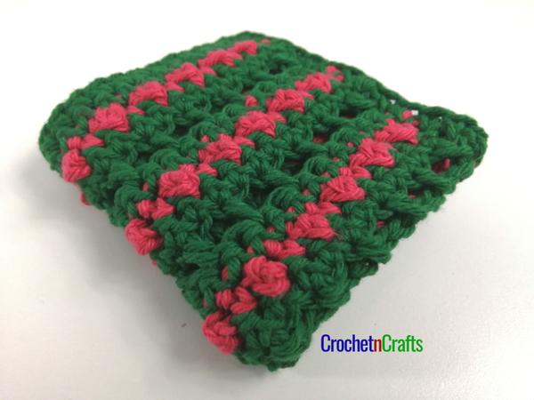 Bead and Lace Crochet Cotton Dishcloth Pattern