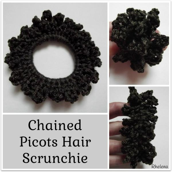 Chained Picots Hair Scrunchie