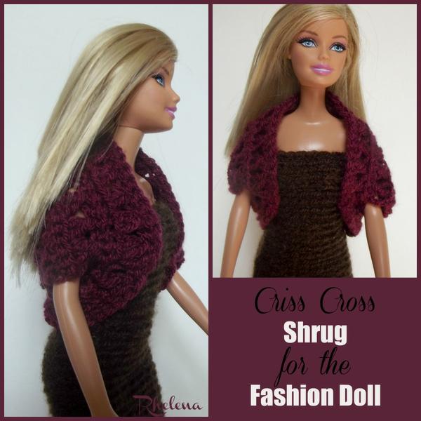 Criss Cross Shrug for the Fashion Doll ~ FREE Crochet Pattern