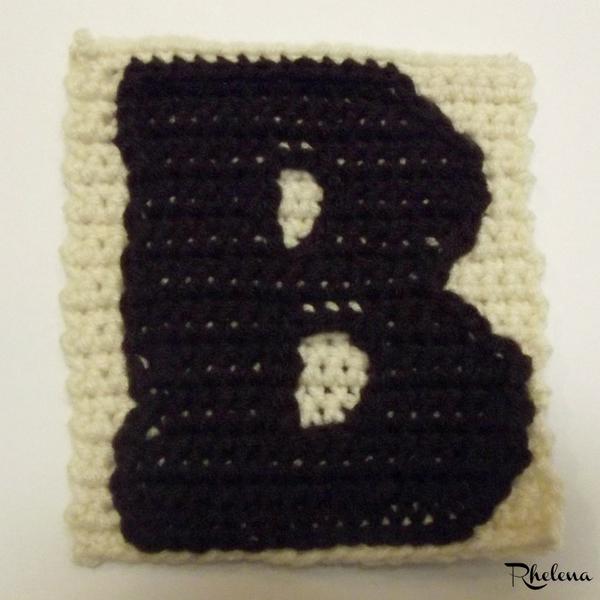 B - Uppercase Tapestry Block ~ FREE Crochet Pattern