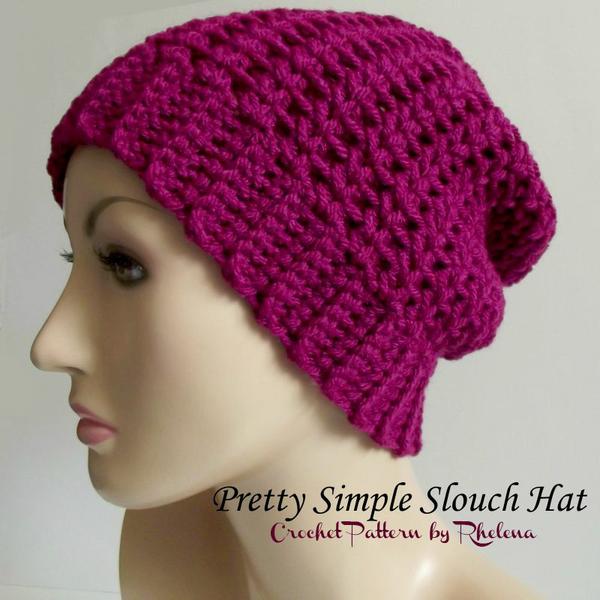 Pretty Simple Slouch Hat ~ FREE Crochet Pattern