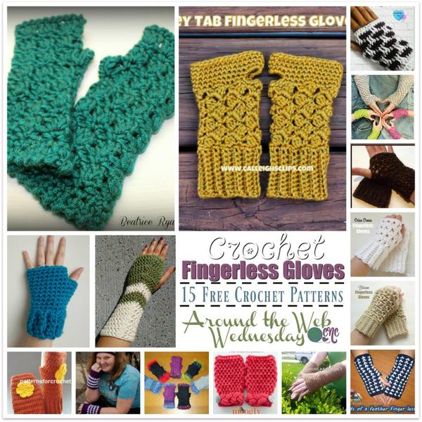 Crochet Fingerless Gloves ~ 15 FREE Crochet Patterns