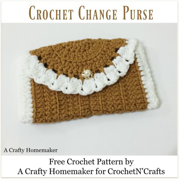Crochet Change Purse by A Crafty Homemaker