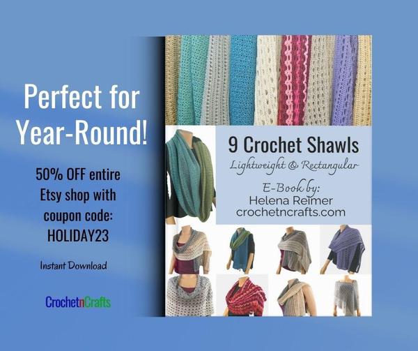 9 Crochet Shawl Patterns - Lightweight and Rectangular