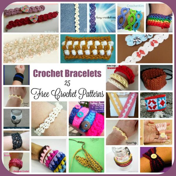 Crochet Bracelets ~ 25 FREE Crochet Patterns