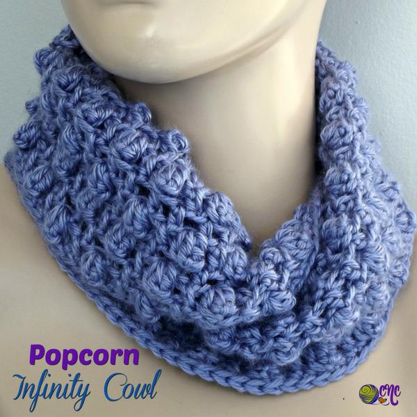 Popcorn Infinity Cowl ~ FREE Crochet Pattern