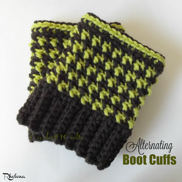 Alternating Boot Cuffs ~ FREE Crochet Pattern