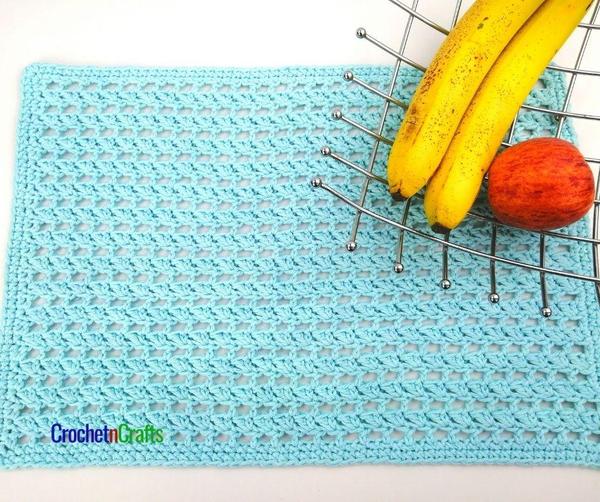 Simple Seeded Lace Crochet Placemat Pattern