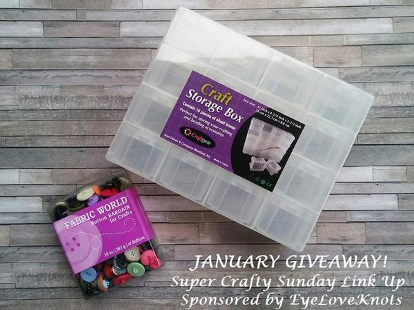 Super Crafty Sunday Link Up #1 ~ And a Giveaway Sponsored by EyeLoveKnots