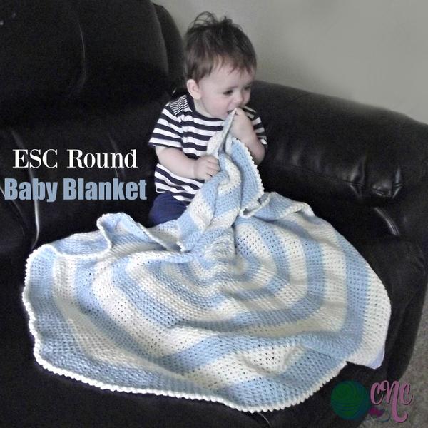 ESC Round Baby Blanket ~ FREE Crochet Pattern