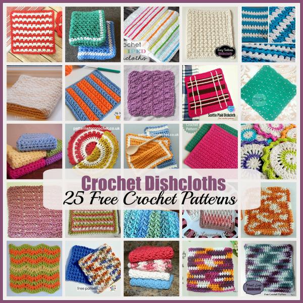 Crochet Dishclots ~ 25 FREE Crochet Pattern