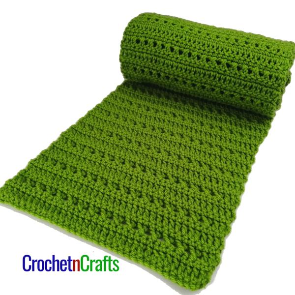 Double Crochet and Cross Stitch Scarf