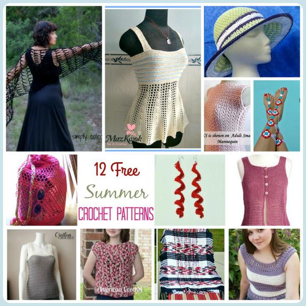 12 FREE Summer Crochet Patterns ~ Guest Post on Simply Collectible