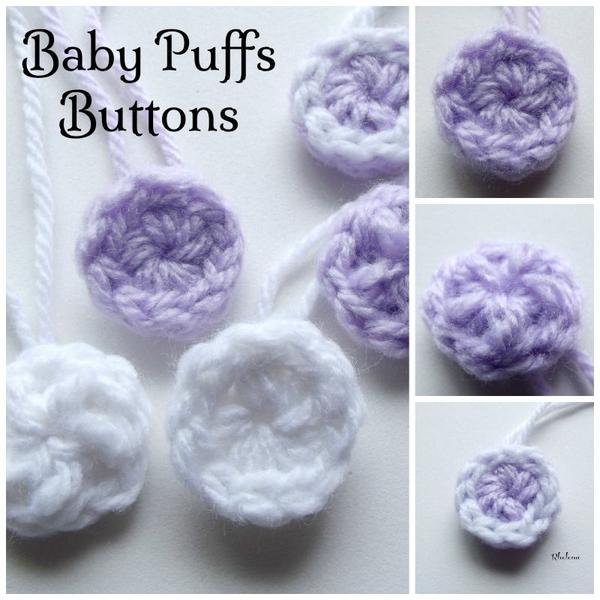 Baby Puffs Button ~ FREE Crochet Pattern