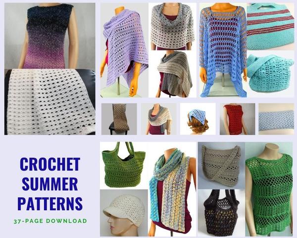 21 Summer Crochet Patterns - PDF Pattern Download