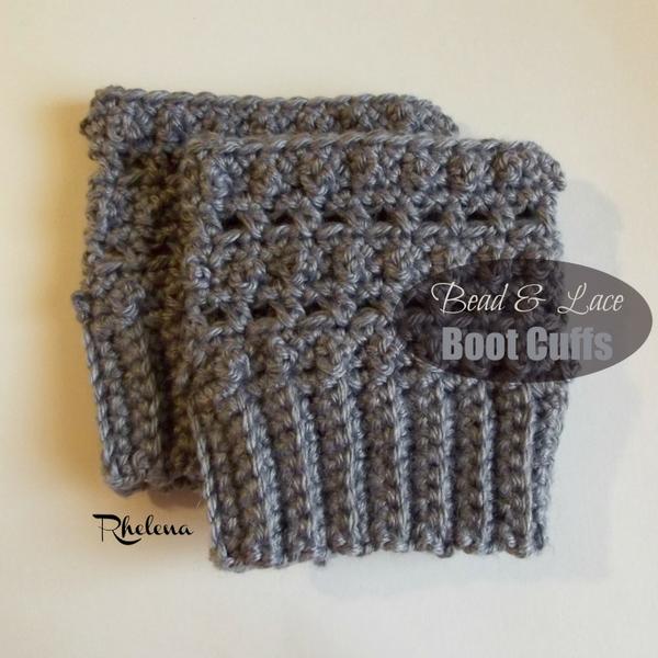Bead and Lace Boot Cuffs ~ FREE Crochet Pattern