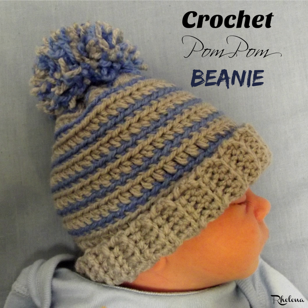 Crochet Pom Pom Beanie ~ FREE Crochet Pattern
