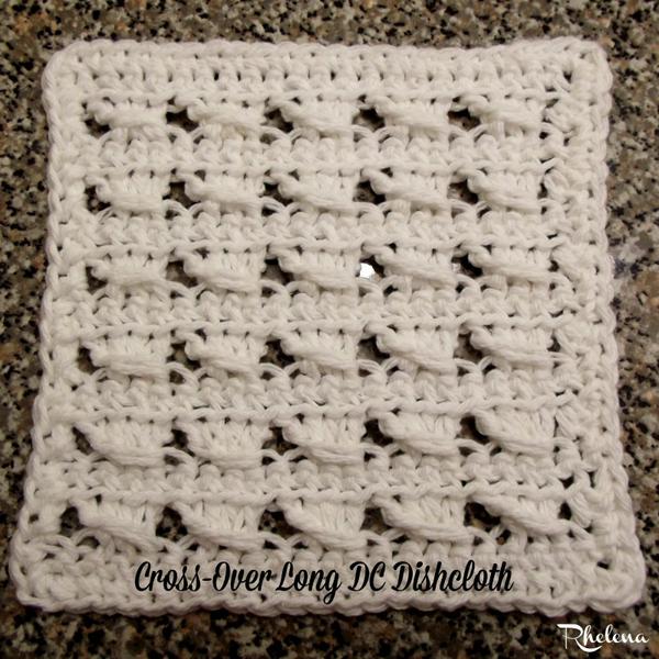 Cross-Over Long DC Dishcloth ~ FREE Crochet Pattern