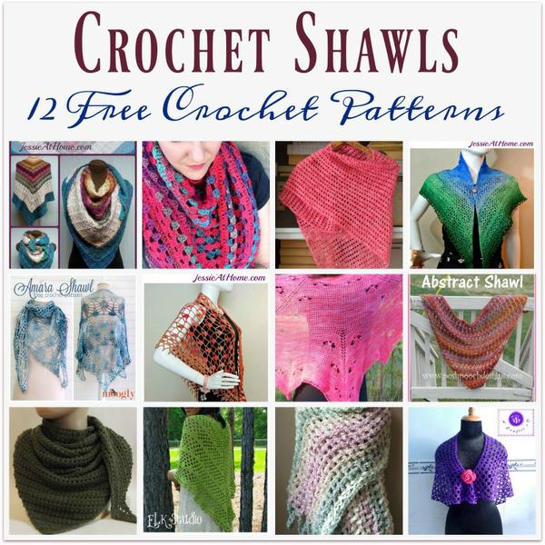 Crochet Shawls ~ 12 FREE Crochet Patterns