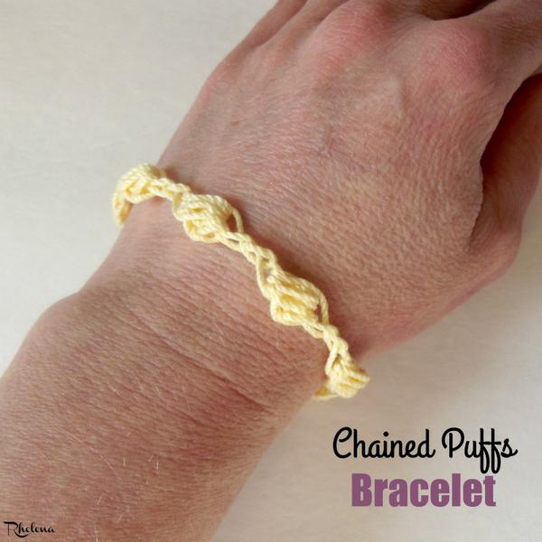 Chained Puffs Bracelet ~ FREE Crochet Pattern